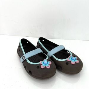 Crocs Shoes Girls Blue Crocs Flats With Flower